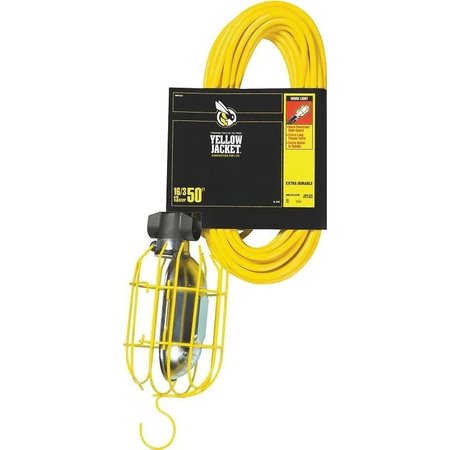 CCI Work Light with Outlet and Metal Guard, 13 A, 120 V, Yellow 2948